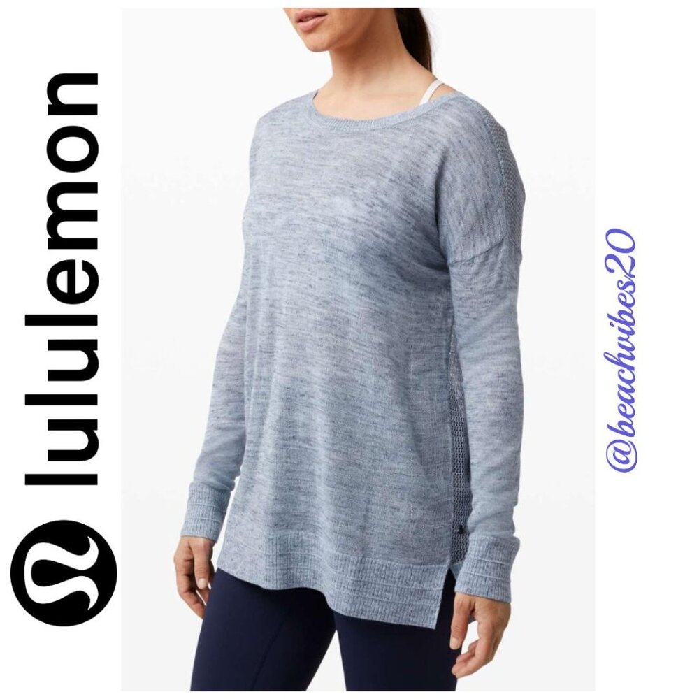 LULULEMON ATHLETICA Well Being Crew Sweater *Linen EUC 8-10 LL-124